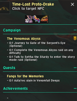 Quest log with detection
