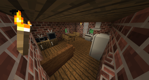 Interior of house decorated with furniture from MrCrayfish's furniture mod