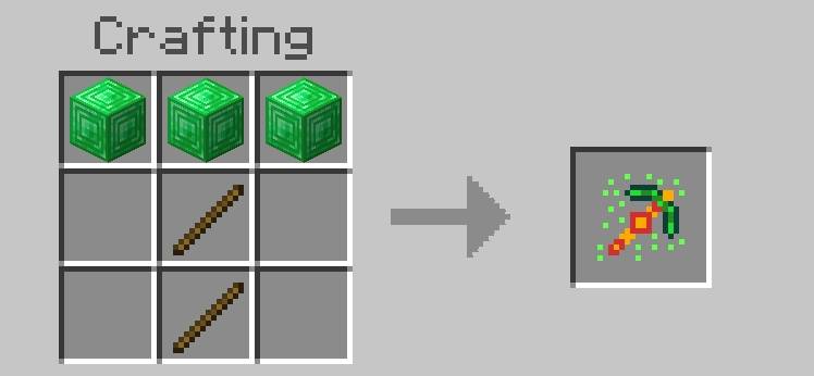Emerald pickaxe