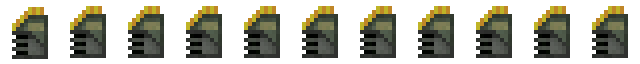 a line of data chip items