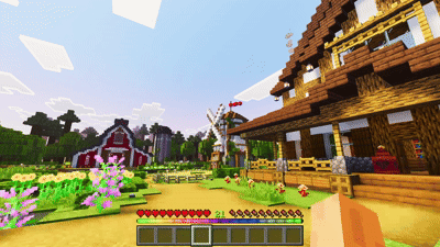 Reefy's Animated Xp Bars+ — Minecraft Bedrock texture pack, screenshot 5