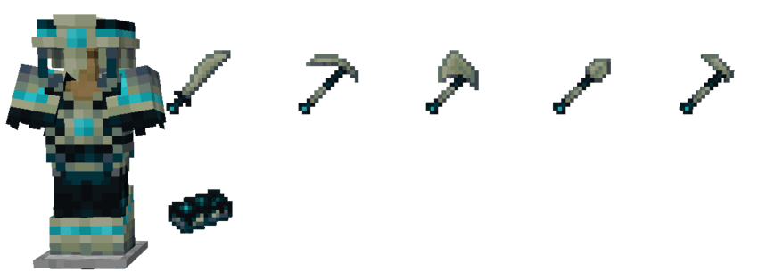 A render of Whispering Steel Armor & Tools.