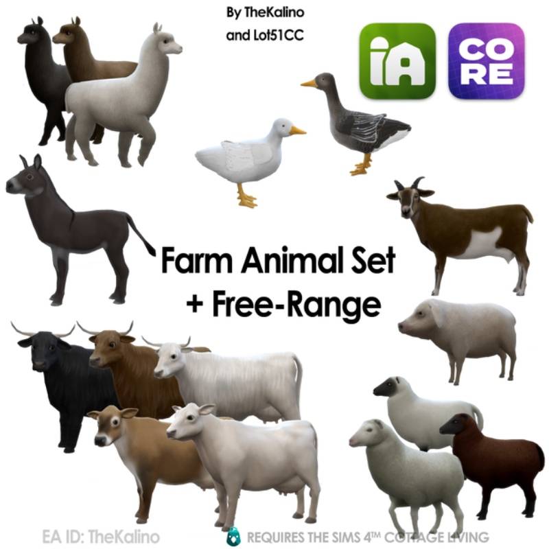 Set of farm animals + free range by TheKalino Spanish translation - The ...