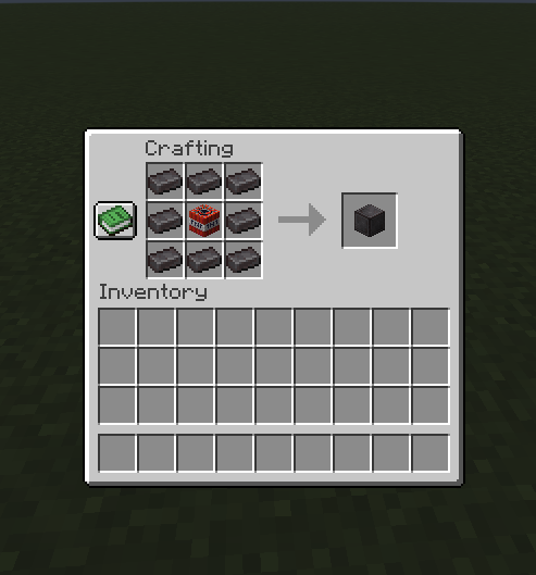 The crafting recipe of the Explosive Netherite Block