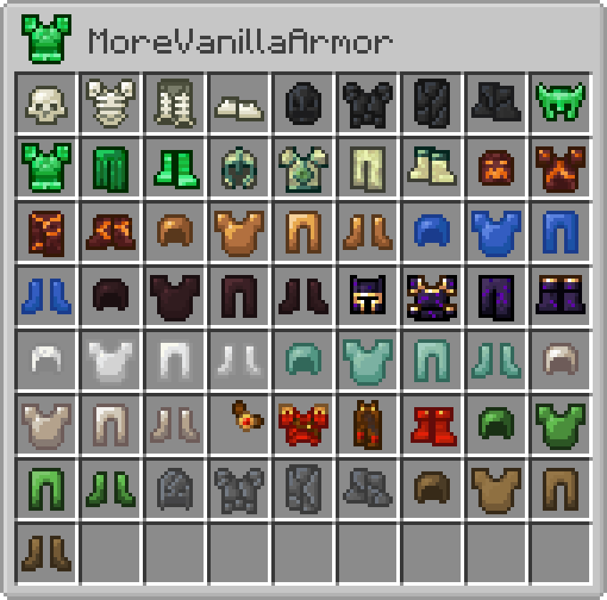 MoreVanillaArmor Bedrock Port — Minecraft Bedrock addon, screenshot 1