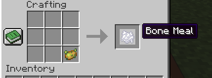 The crafting recipe