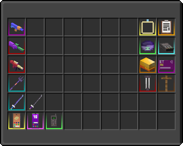Demonstrative image of the modified items