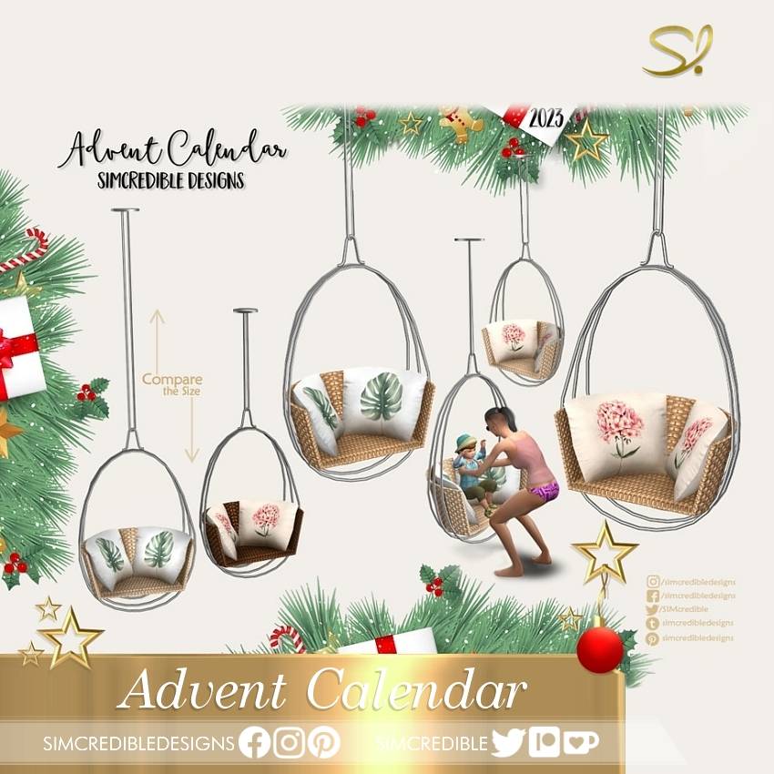 '23 Advent Calendar - Day 19 🎅🎁 - Hanging chairs - The Sims 4 Build ...