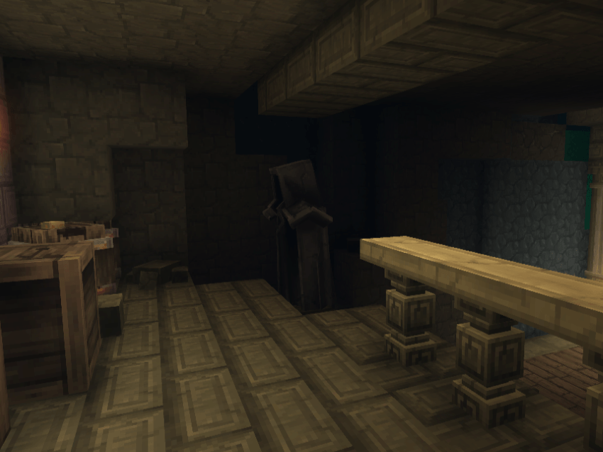 Example of active statue hunting the player once line of sight was lost and then regained, freezing the statue again