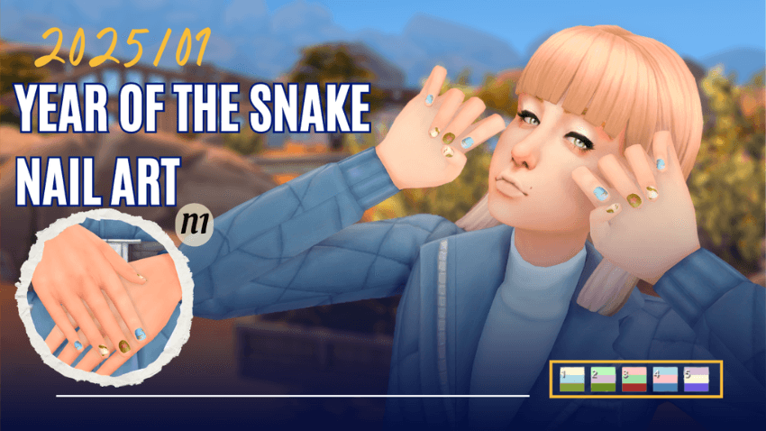 Year of the Snake Nail Art-N1 - The Sims 4 Create a Sim - CurseForge