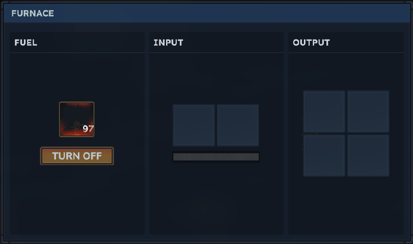 Furnance displaying charcoal buring. Hytale. Better Charcoal by Skovos.