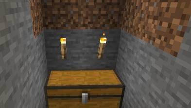 Storage room with multiple chests placed neatly in rows.