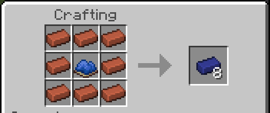 Colored Brick crafting recipe (can use any dye)