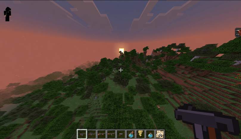 Spraying guns — Minecraft Bedrock addon, screenshot 1