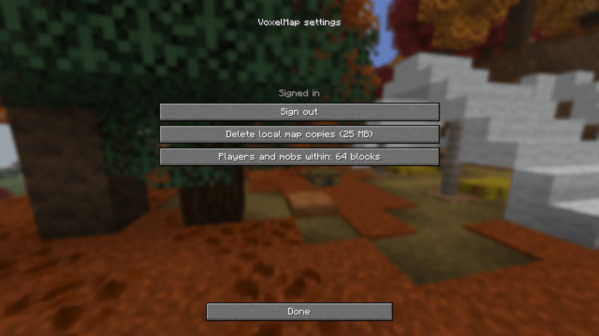 VoxelMap settings