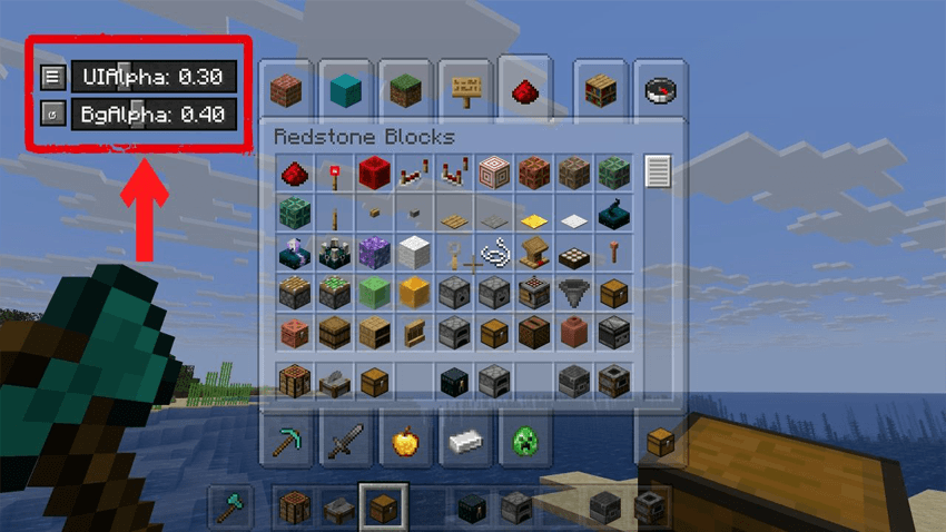 Then a slider will appear on the HUD