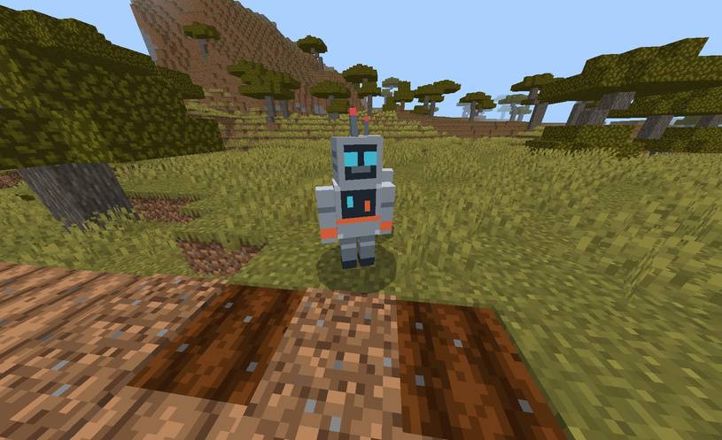 Farm Worker Robot — the robot that farms for you — Minecraft Bedrock addon, screenshot 8