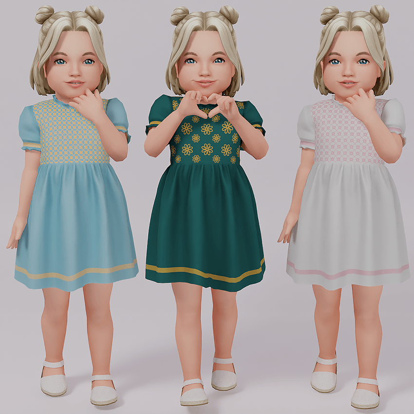 Isabella Dress Toddler - The Sims 4 Create a Sim - CurseForge