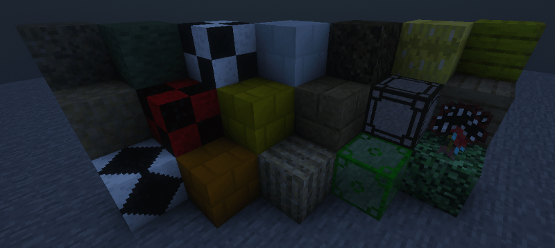 An image showing various blocks from this mod.