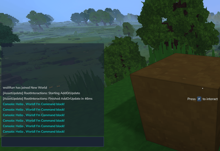 Showcase that it is outputted.