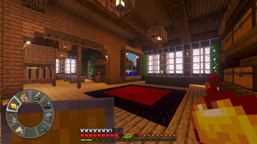 Vanilla Circular Hotbar — Minecraft Bedrock texture pack, screenshot 1