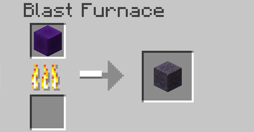 the smelting recipe for the levitation block