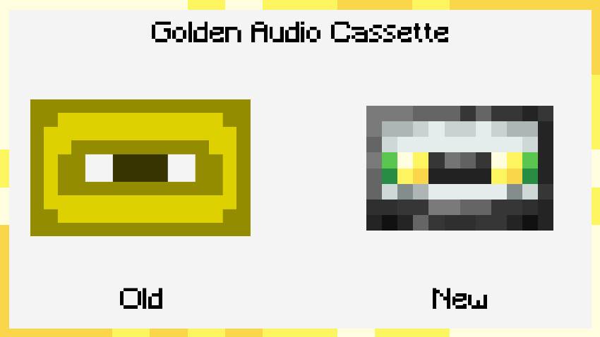 New texture for the Golden Audio Cassette item.
