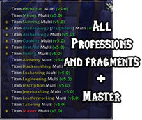 All Professions + Fragments + Master