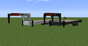 Galvanized and painted gooseneck trailers