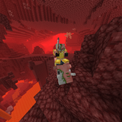 Armored Z-Pig riding a Zoglin