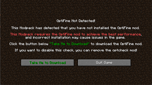 OptiFineWarningScreen