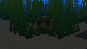 Treasure chest at the bottom of the ocean