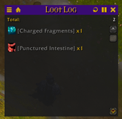 Loot Log Menu