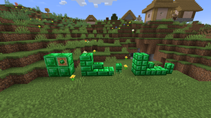 Cut Emerald blocks, bricks and tiles