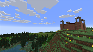 Jose's castle next to the pine forest lake sub biome