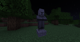 A villager statue