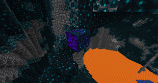 A Crying Ore generated in the Overworld