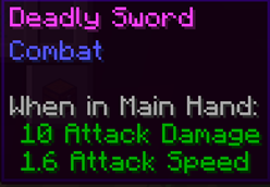 Sword stats