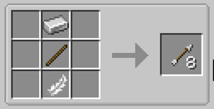Crafting Arrows with Iron