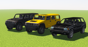 Hummer H2 and Jeep Grand Cherokee