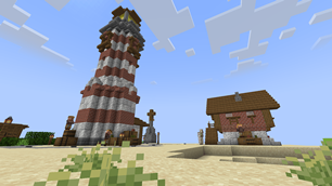 Lighthouse and village
