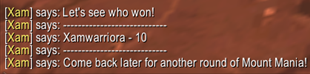 Mount Mania results