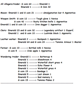 Villager Trades