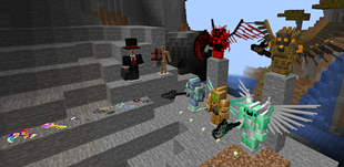 most of the features of the mod, all the armors and their main melee weapons