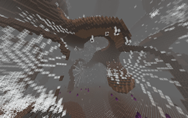 Fog weather in the Crawling (webbed wastelands biome on low layers)