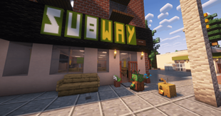 Mary and Vern going to Subway.