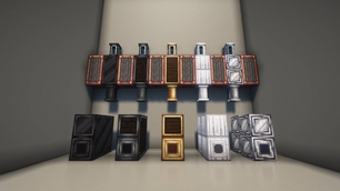 All the casings with their respective pipeblocks.