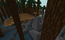 The feasting hall and the ruins