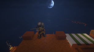 Knight on a building