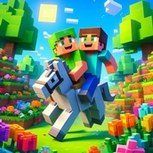 two Minecraft players riding the same horse.jpg
